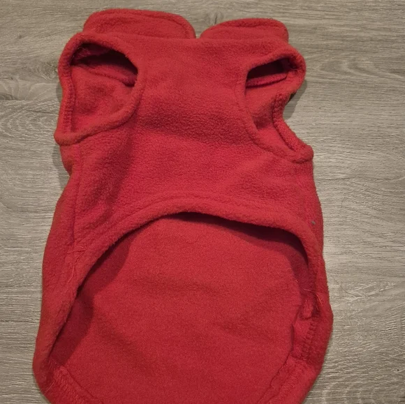 Puppy Red Fleece Vest Med - Picture 3 of 5